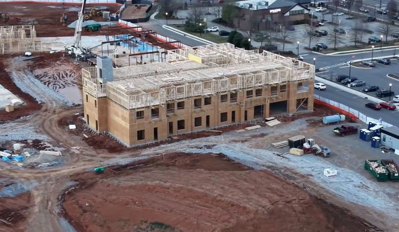 Construction site aerial — Murfreesboro, TN